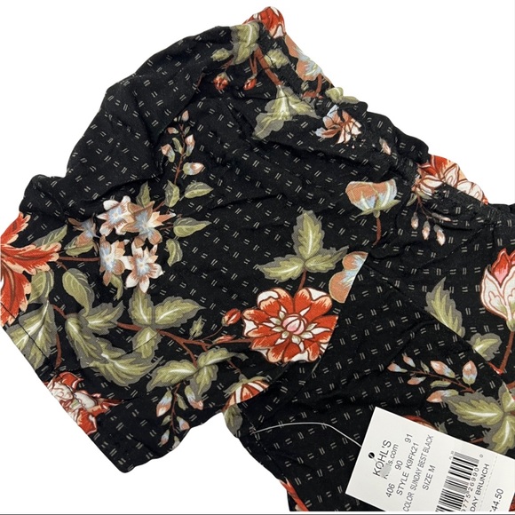 Smocked Floral Top American Rag Sunday Brunch Size Medium - Picture 4 of 11